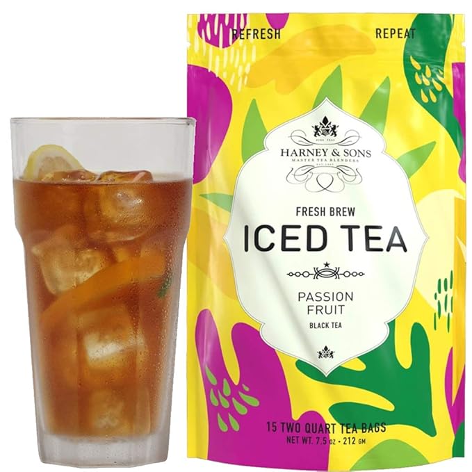 Harney &amp Sons Passion Fruit Iced Tea Fresh Brew 15 Count Brews 30 quarts