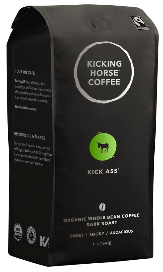 Kicking Horse Coffee Kick Ass Whole Bean Coffee 1 Pound