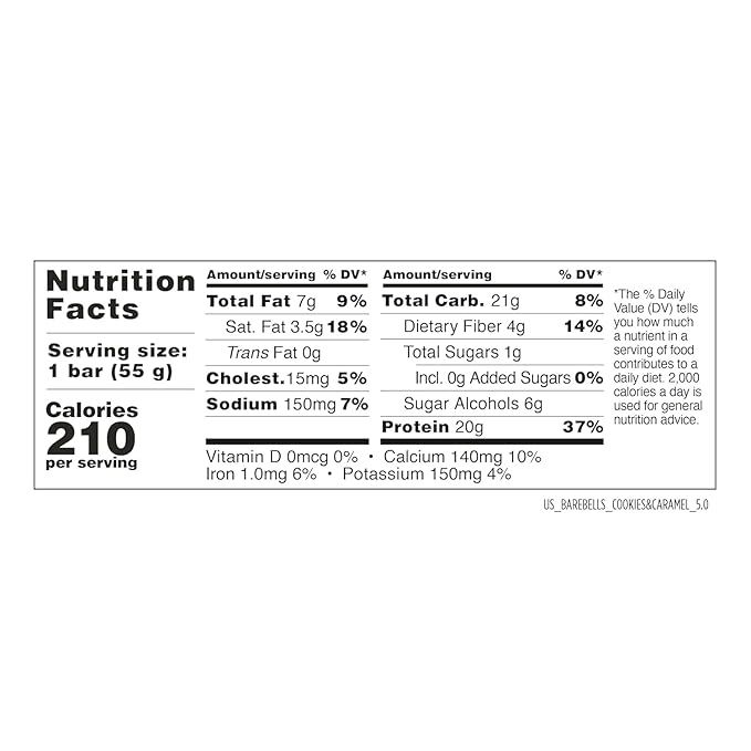 NEW FLAVORS Barebels Protein Bars Variety Pack Chocolate Dough &amp Cookies &amp Caramel 20g Protein Low Sugar 1.9oz Bars 8-Count