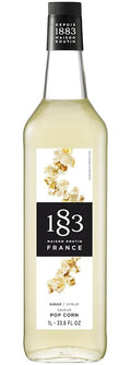 1883 Popcorn Syrup for Drinks Made in France 1 Liter Glass Bottle