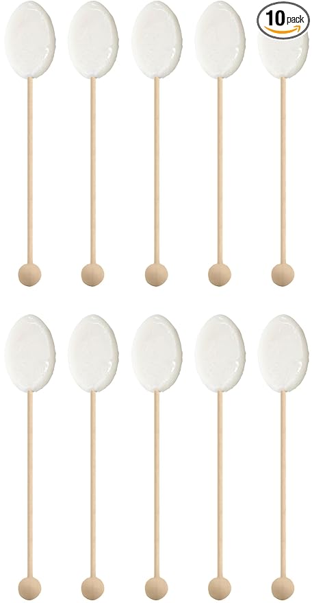 Sweet Stirs Original Flavored American Honey Spoons on Wooden Sticks Gift Pack of 10 (White Honey)