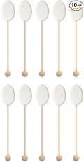 Sweet Stirs Original Flavored American Honey Spoons on Wooden Sticks Gift Pack of 10 (White Honey)