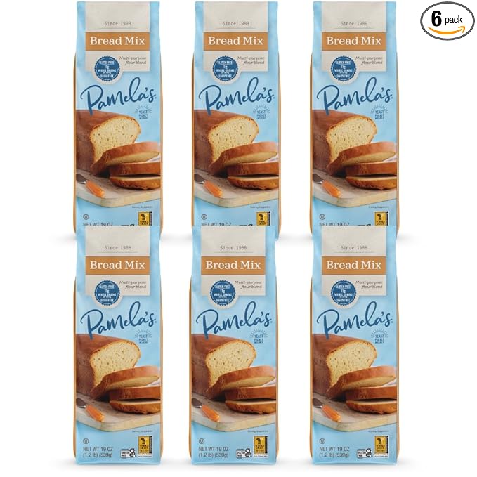 Pamela’s Baking Mixes Bread &amp Flour Blend Gluten-Free 19 oz. (Pack of 6)