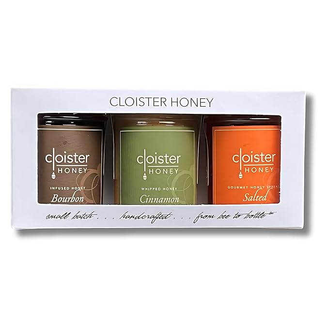 Cloister Honey Trios - Fan Favorite (3 X 3 Oz) | Hand Crafted | Raw Artisan Honey | 100% Pure Raw &amp Unfiltered | All Natural | Made In Usa |