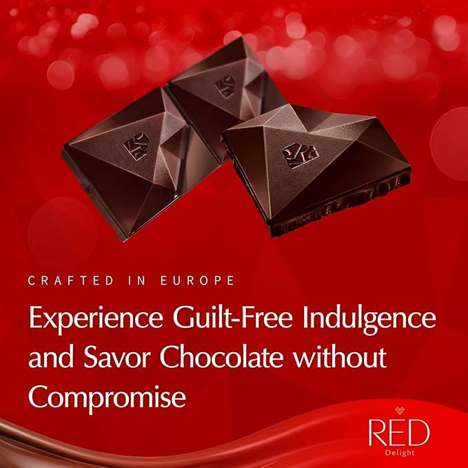 RED Delight®™ 100 Piece Chocolate Gift Box (100 Piece Gift Box w/Bite Size Bars +14 Plush Bear Variety: Milk Dark &amp Blonde)