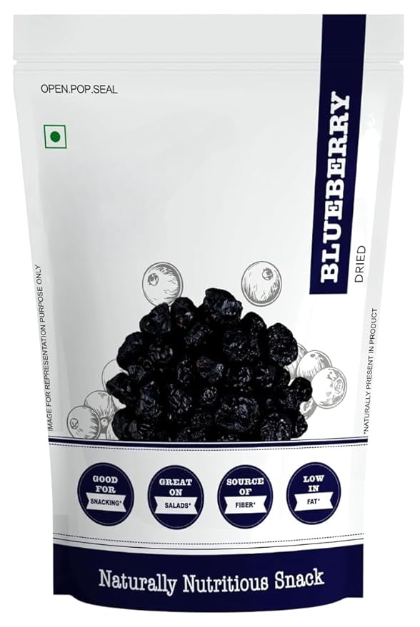 Generic Premium Blueberry Dried Blueberries with No added Refined Sugar| Vitamin Rich Berries Healthy Snacks Dried berries Ready to Eat Snack - 250 gm