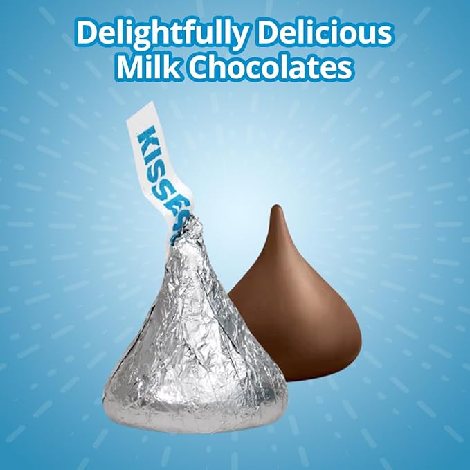 Bulk Milk Chocolate Candy 2 Pound Approx. 200 Pieces - Individually Wrapped Silver Foil Milk Chocolate Candy for Party Favors Candy Buffets Gifts &amp Treats