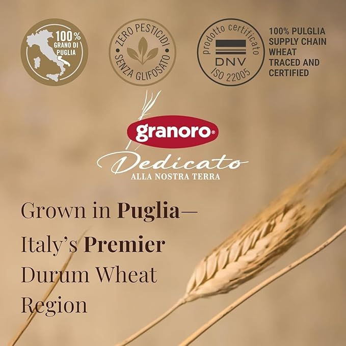 Granoro Dedicato Mafaldine No.5 Authentic Italian Pasta 100% Made from Puglia Durum Wheat Semolina Rougher Texture For Maximum Sauce Retention 1.1 lb Bags (Pack of 2)
