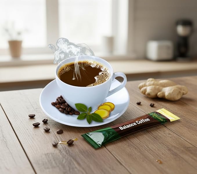 Slimessia Balance Coffee Medium Roast Instant Coffee with Botanicals 20 Single Sticks 7 oz