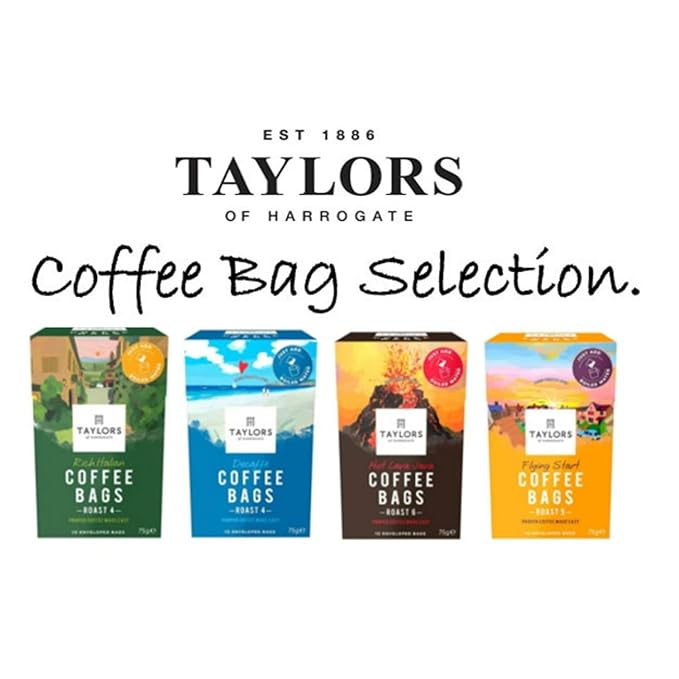 Taylors of Harrogate Decaffe Coffee Bags - 10 enveloped bags (Pack of 3 total of 30 Coffee Bags)