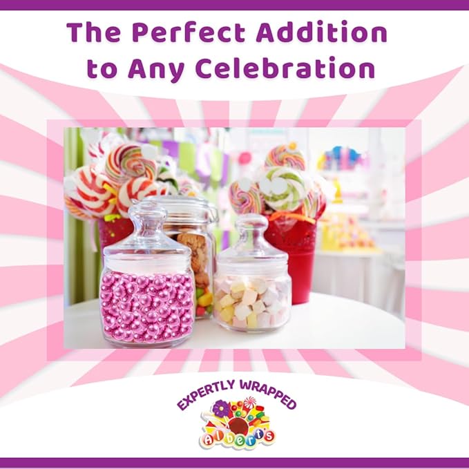 ALBERT'S Candy Milk Chocolate Foiled Balls 40 oz Bag Party and Wedding Candy Peanut-Free &amp Tree Nut-Free (Full Size Pink)