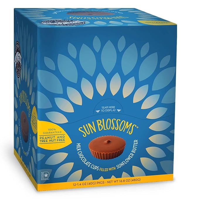 Vermont Nut Free Chocolates Sun Blossoms® (Milk Chocolate) 12 Count Nut-Free Egg-Free Kosher