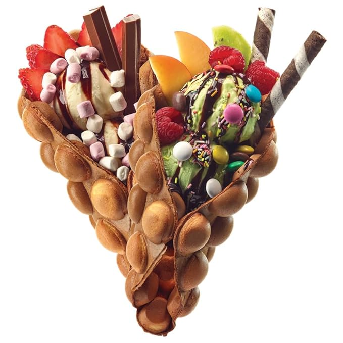 Sephra Bubble Waffle Mix 30lb case. Just add water to serve fun delicious Bubble Waffles for breakfast lunch and dinner! Nut Free and Kosher Dairy perfect for any occasion and treat.