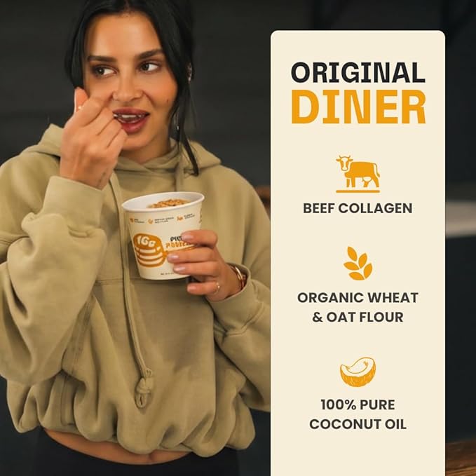 Beef Cakes Beef Collagen Protein Pancakes (12 Pack Diner Style) – 16g Protein Clean Ingredients No Dairy or Seed Oils – High Protein Snack for Athletes