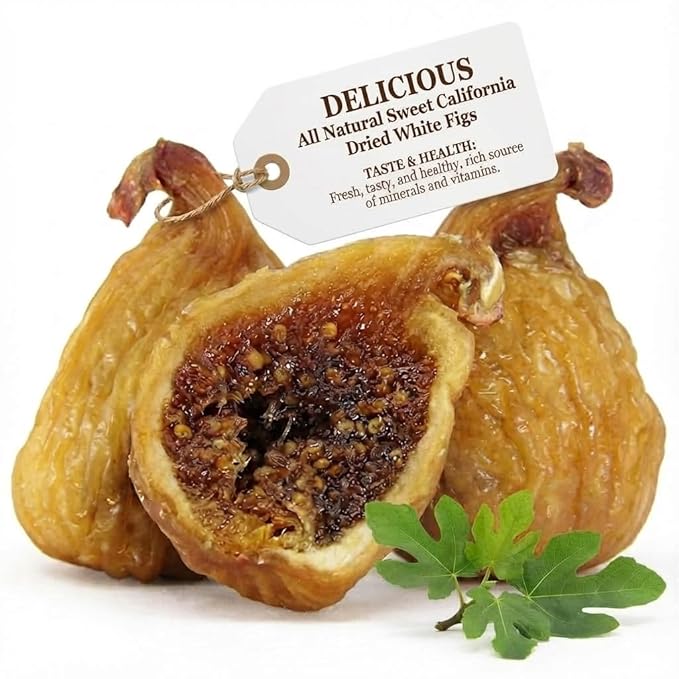 Dried California Golden White Figs by It's Delish 5 Lbs Bulk Bag | Fresh California Figs Naturally Sweet Dried Fruit with No Sugar Added for Healthy Snacks | Vegan Kosher