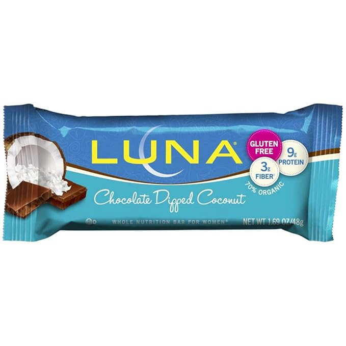 Luna Chocolate Dipped Coconut Nutrition Snack Bar 1.7 Ounce -- 240 per case.
