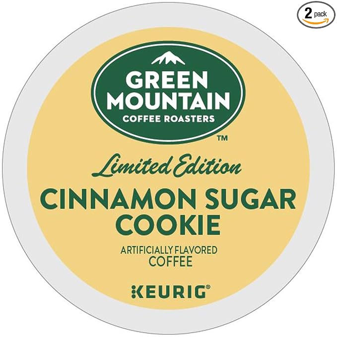Green Mountain Coffee Cinnamon Sugar Cookie Single Serve Keurig K-Cup Pods Light Roast Coffee K Cup ~ 12 pods (2)