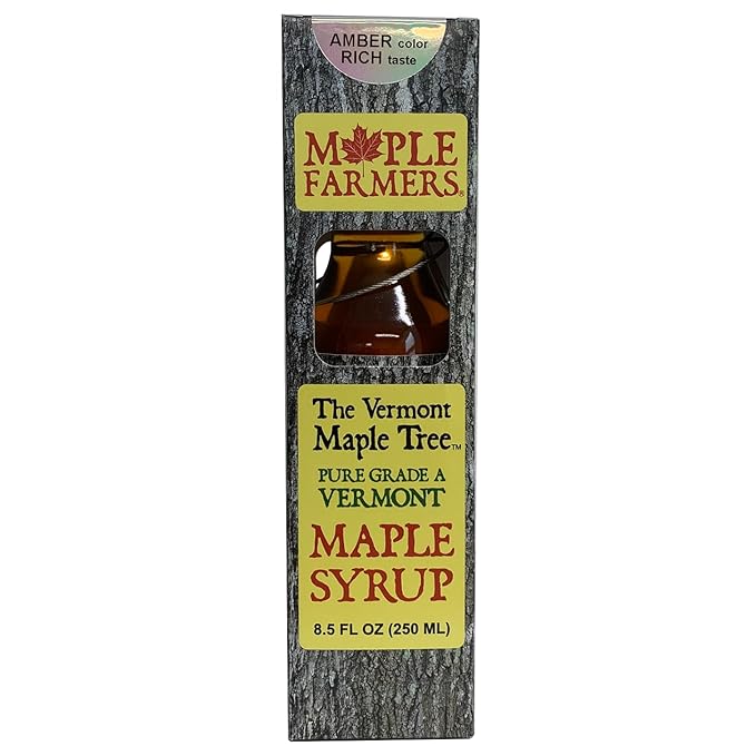 Vermont Maple Syrup Pure Small-Batch Handcrafted on Small Family Farms by MAPLE FARMERS 8.5 oz Glass Bottle with Decorative Metal Sap Bucket Golden Amber Dark &amp Very Dark (Very Dark &amp