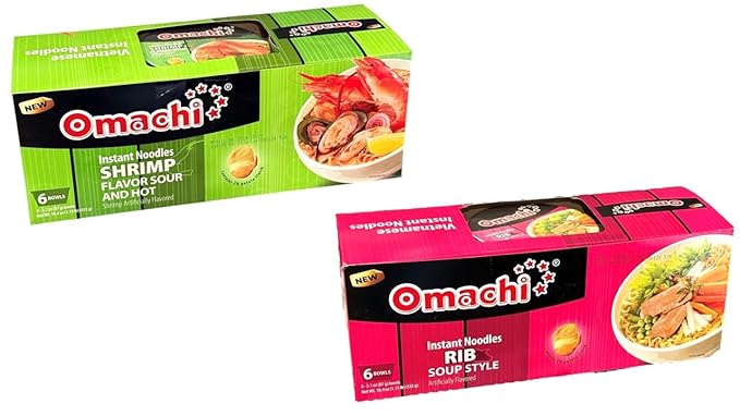Asia Style Instant Noodles (COMBO OMACHI SHRIMP SOUR AND HOT NOODLES)