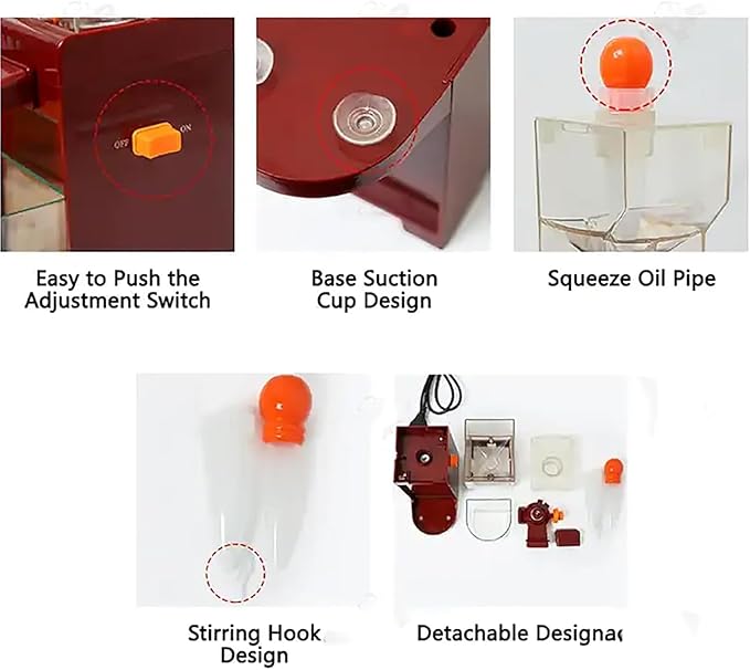 Electric Peanut Butter Maker Commercial-Grade Electric Nut Butter Maker &amp Grinder with Anti-Slip Base 500ml Large Capacity and Stirring Hook Design and Removable Parts for Peanuts Cashews