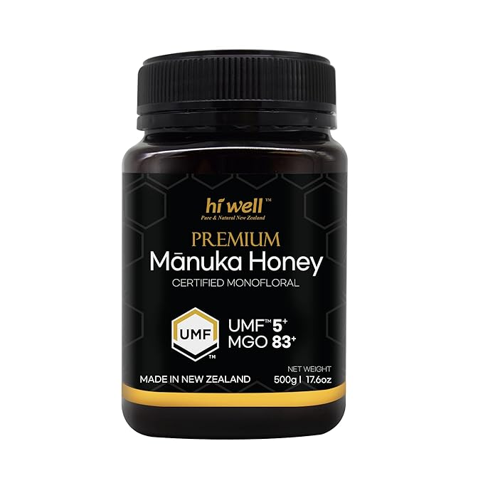 Hi Well Premium Manuka Honey Certified Monofloral UMF 5+ MGO 83+ 500g