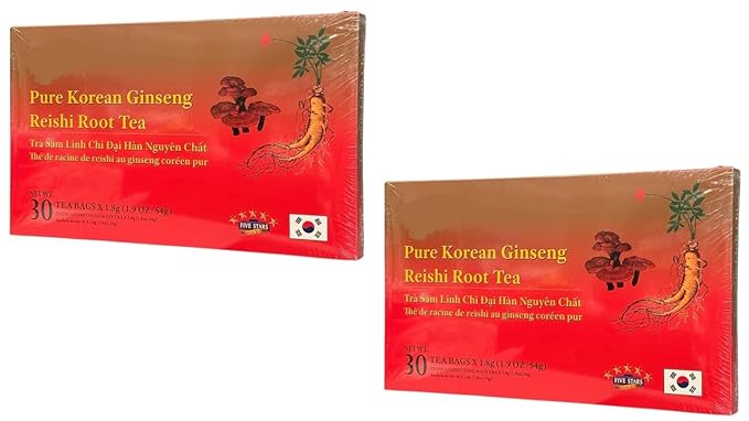 Tea Products (2 PACKS KOREAN GINSENG REISHI ROOT TEA)