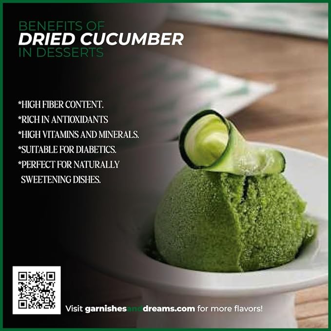 Garnishes &amp Dreams Dehydrated &amp Dried Cucumber Chips (5oz) – Natural Vegetable Garnish for Cocktails Mixology Culinary Dishes &amp Infused Water No Sugar Added Healthy Snack