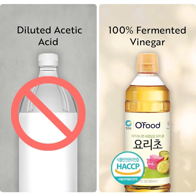Chung Jung One O'Food Premium Korean Vinegar Kitchen Essential Pantry Staple Perfect for Salads (Cooking 900ml)