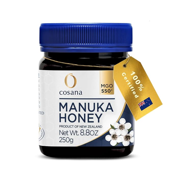 Cosana Manuka Honey 550 MGO + 250g – 100% Pure - Bottled sealed and certified in New Zealand