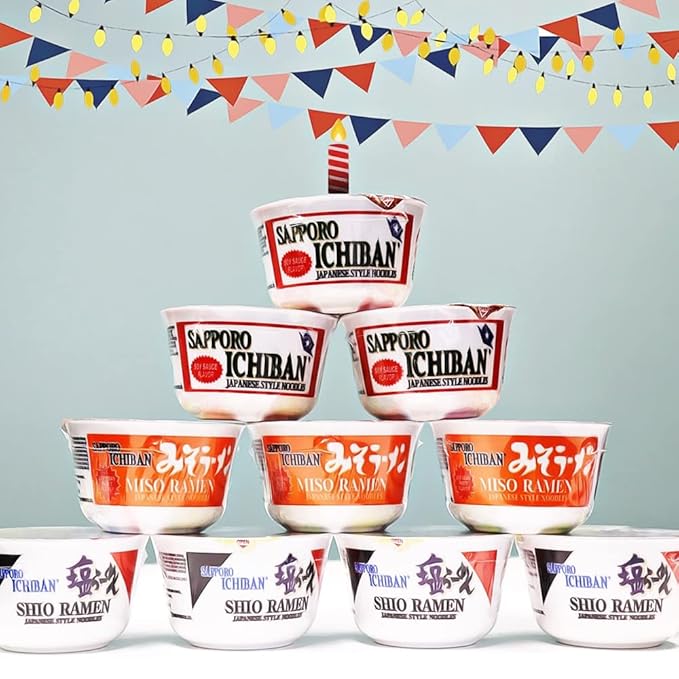[SAPPORO ICHIBAN] Original Shoyu Ramen Bowl (Donburi) Noodles No. 1 Tasting Japanese Instant Cup Noodles (2.94 oz x 12 Bowls) (Original Shoyu)
