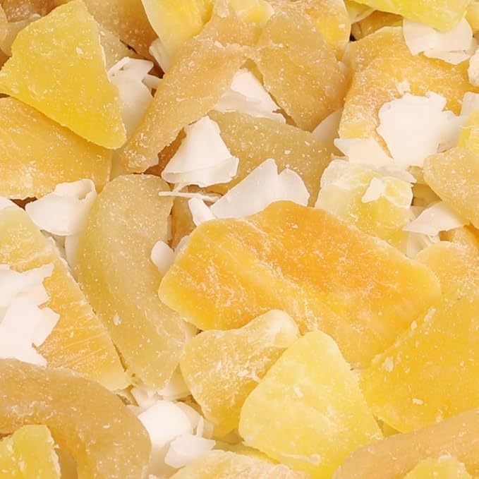 Tropical Mixed Dried Fruit Medley - by Its Delish 10 Lbs Bulk Bag | Healthy Snacks for Adults | Fresh Snack Mix Dry Fruit | Pineapple Mango Guava Coconut | Vegan Kosher