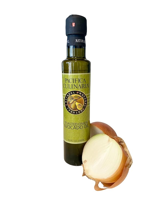 Pacifica Culinaria COLD PRESSED Extra Virgin Avocado Oil Made in USA 8.5 fl oz (250ml) Bottle (Toasted Onion Avocado Oil)