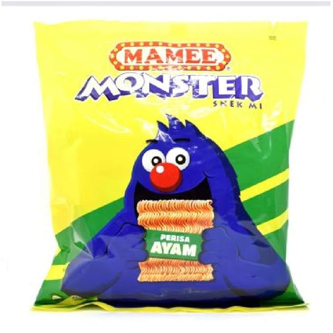 Mamee Monster Chicken &amp Spicy or BBQ Snack Noodles 25g