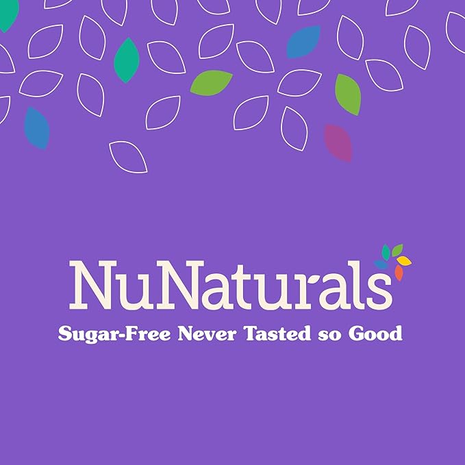NuNaturals Stevia Syrup Sugar-Free Sweetener Plant-Based Sugar Substitute Zero Calorie Salted Caramel 6.6 oz (3-Pack)