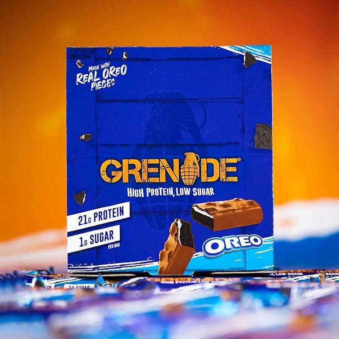 Grenade High Protein Low Sugar Bar Vanilla 12 x 60g - Oreo
