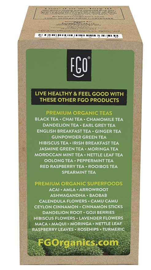 FGO Organic Green Tea K-Cup Pods for Keurig 24 Count (Pack of 1) Premium Green Tea is USDA Organic Non-GMO &amp Recyclable with Naturally Occurring Caffeine
