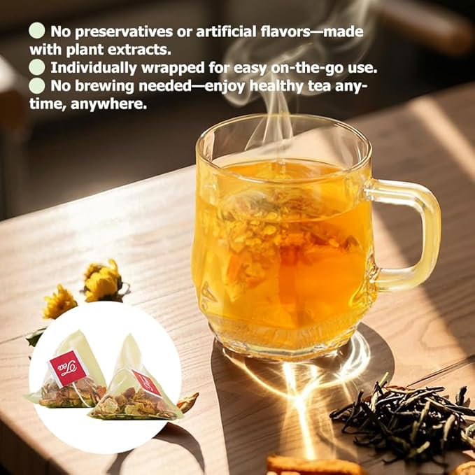 Chicory &amp Gardenia Herbal Tea - Supports Blood Sugar Digestion Weight &amp Sleep Natural Sugar-Free Blend Vegan &amp Caffeine-Free - 12 Teabags (3 Pack)