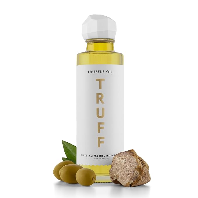 TRUFF White Truffle Oil - White Truffle Infused Olive Oil - Gourmet Dressing Seasoning Marinade or Drizzle Non-GMO Gluten-Free 5.6 fl.oz