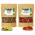 Dried Lime Slices (100G) &amp Dried Blood Orange Slices (100G) Combo Pack for Cocktails Drinks Baking &amp Desserts