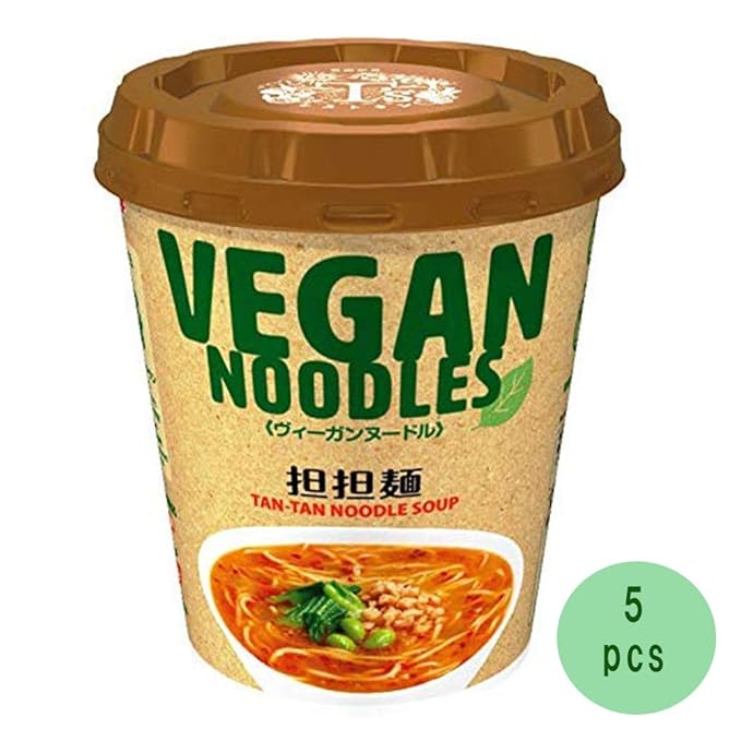 Vegan Noodles Tan-Tan Noodle Soup 2.4oz 5pcs Japanese Instant Noodle Yamadai Ninjapo