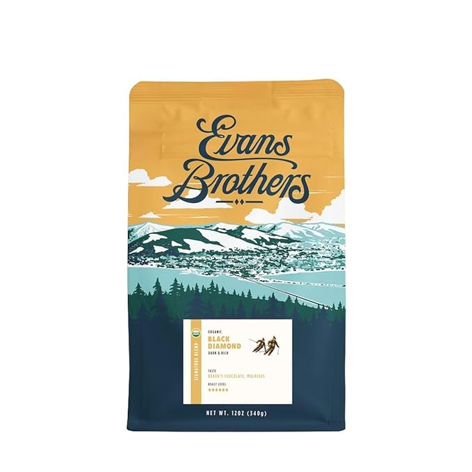 Black Diamond Blend - Roasted by Evans Brothers Coffee - Freshly Ground Coffee - 12 Ounce Bag