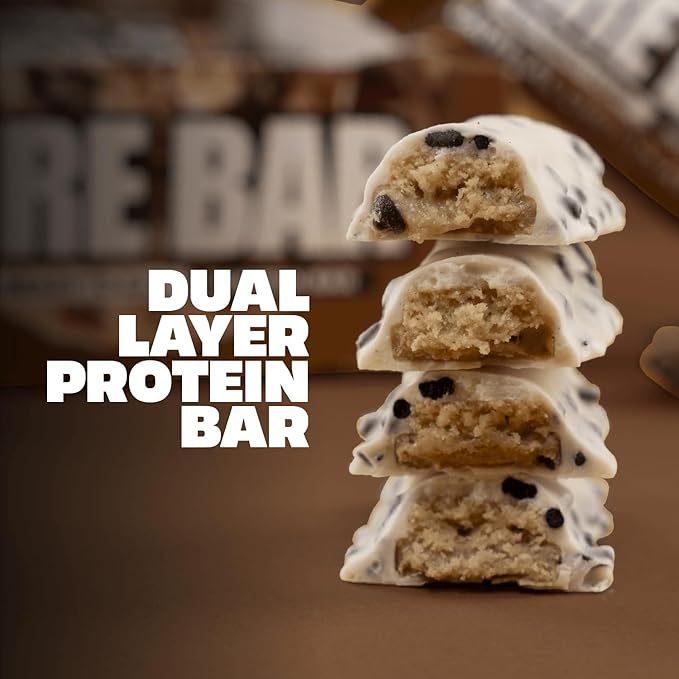 REDCON1 MRE Oatmeal Chocolate Chip Protein Bars - 12 Count Snack Bars for Breakfast or Post-Workout