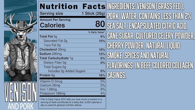PEARSON RANCH Game Meat Sticks Variety Pack of 10 - Elk Bison Venison Wild Boar Duck - Exotic Jerky Sticks No Added Nitrites High-Protein Sticks Paleo and Keto Friendly Meat Snacks (1oz sticks)