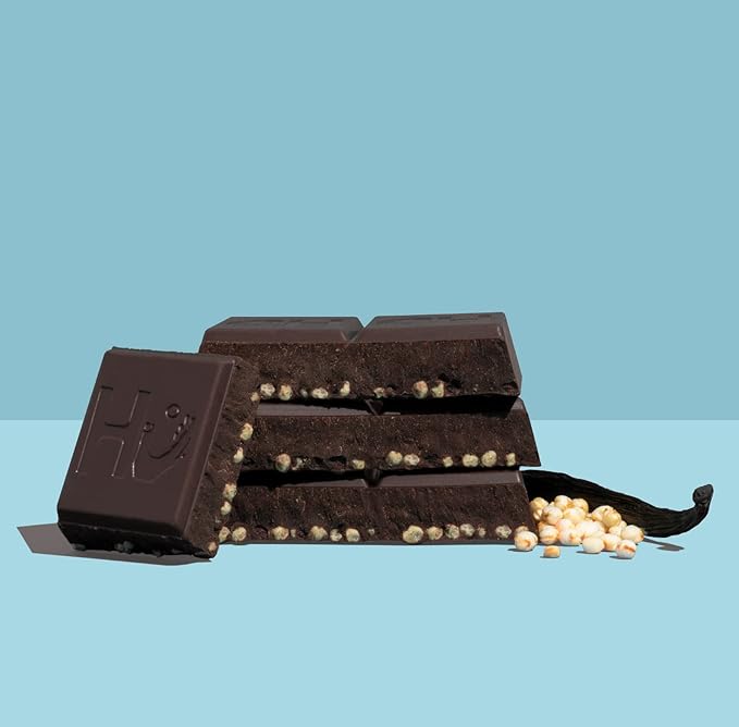 Hu Chocolate Bars | 6 Pack Vanilla Crunch Chocolate | Natural Organic Vegan Gluten Free Paleo Non GMO Fair Trade Dark Chocolate | 2.1oz Each