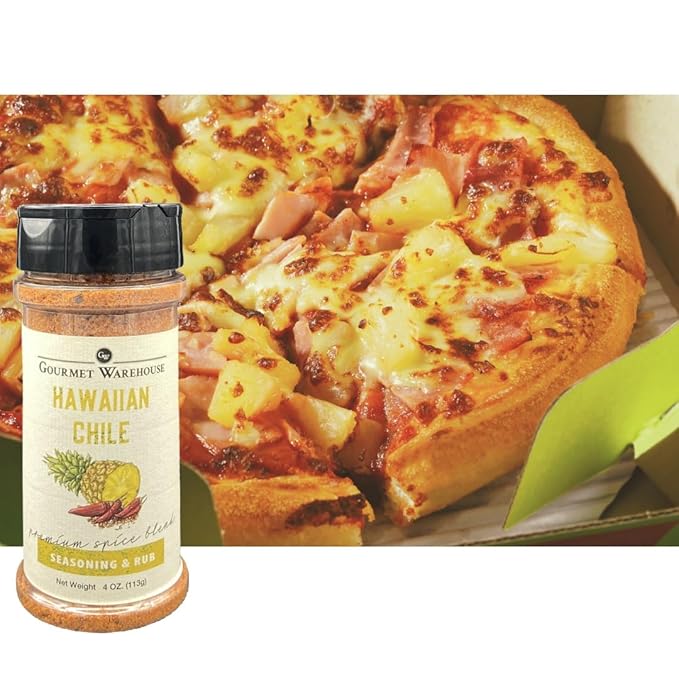 Gourmet Warehouse Hawaiian Chile Spice Rub Gluten Free No MSG No HFCS 4 Ounces (Pack of 3)