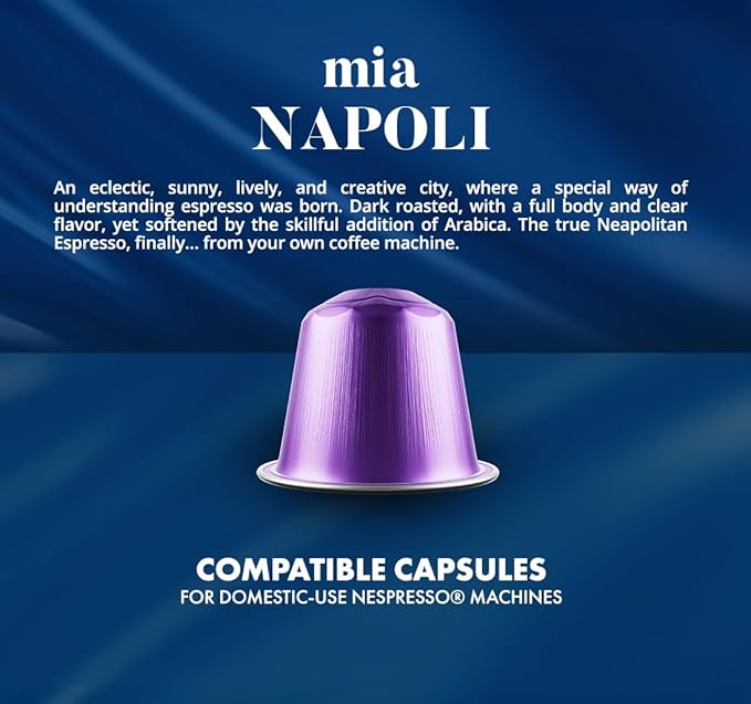 Caffè Borbone Mia Napoli Aluminum Capsules Compatible with Nespresso Original Machines Medium Roast 100 Count