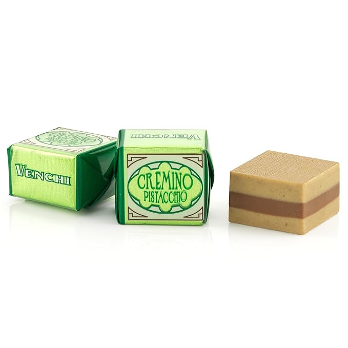 Venchi - Pistachio Cremino Chocolates Pistachio and Gianduia Flavor Chocolate Candy Bulk Gluten-Free 2.2 lb Bag