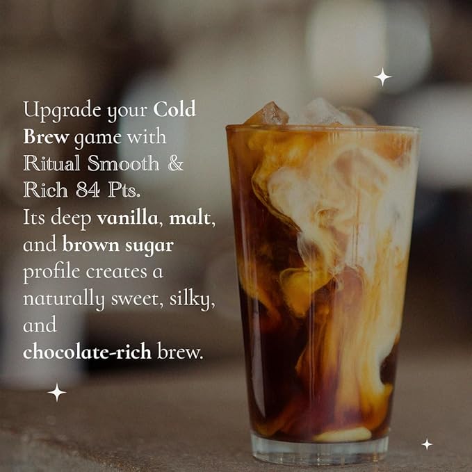 Ritual Specialty Coffee - Colombian Single Origin Whole Bean Coffee Low Acid Smooth &amp Rich SCA 84+ Score (Caramel Vanilla Cocoa) Medium Roast 12oz (340g) 100% Arabica Castillo Variety.