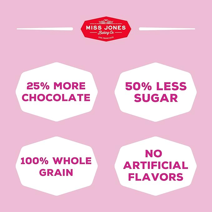 Miss Jones Baking Gluten-Free Chocolate Chip Cookie Mix - More Chocolate Chips 50% Lower Sugar Naturally Sweetened Desserts &amp Treats 13 Ounce (Pack of 6)