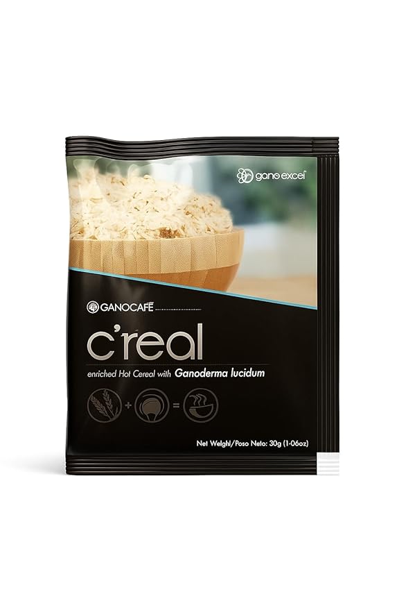 Excel Creal Spirulina Oatmeal Sachets – Instant Oat &amp Blend with Ganoderma – 15 × 30 g Single-Serve Cups – Fiber‑Rich Protein‑Powered Breakfast